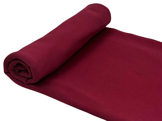 Burgundy Brushed Sweatshirting
