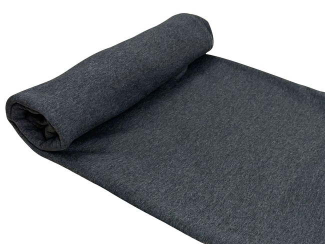 Charcoal Brushed Sweatshirting