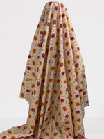 Floral Strawberries Printed Cotton