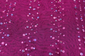 Pink Striped Holographic Tulle