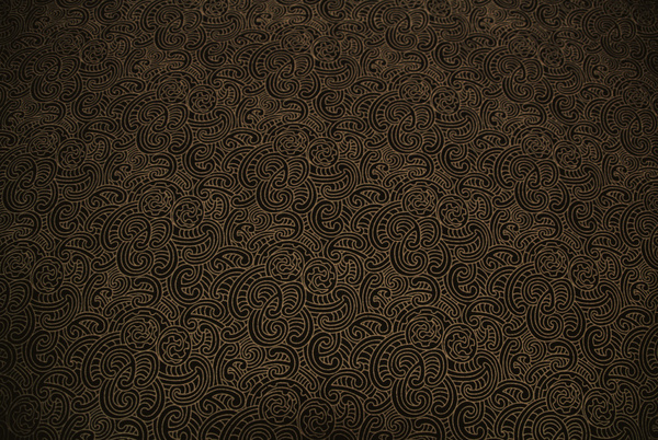 Caramel & Ponga Black Koru Kiwiana Cotton