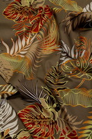 Beige & Taupe Island Flora Printed Cotton