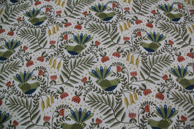 Piwakawaka - Bird Stories Premium Cotton