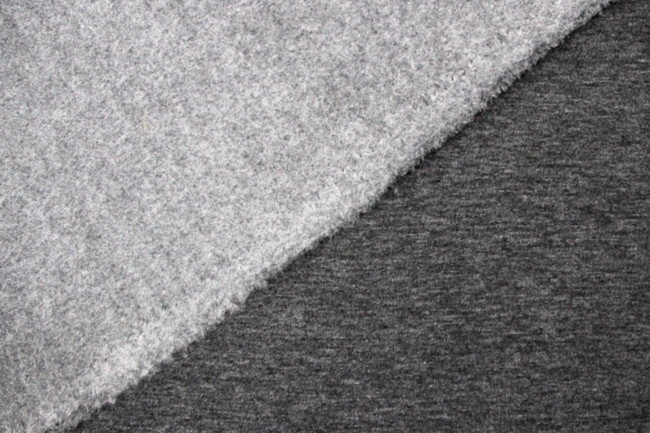 Charcoal Marle Brushed Sweatshirting