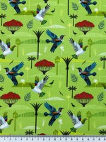 Bird Life, Land & Sea Kiwiana Cotton