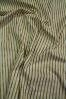 Gold Foiled Stripes & Micro Dots on Ivory Printed Cotton