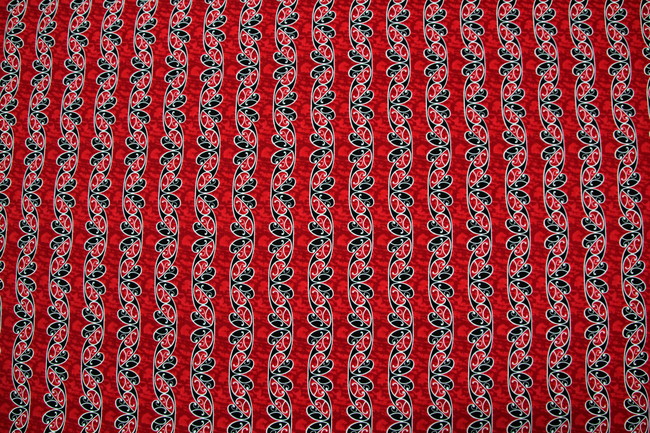 Red Koru Design Kiwiana Cotton