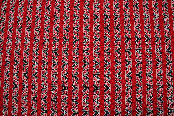 Red Koru Design Kiwiana Cotton