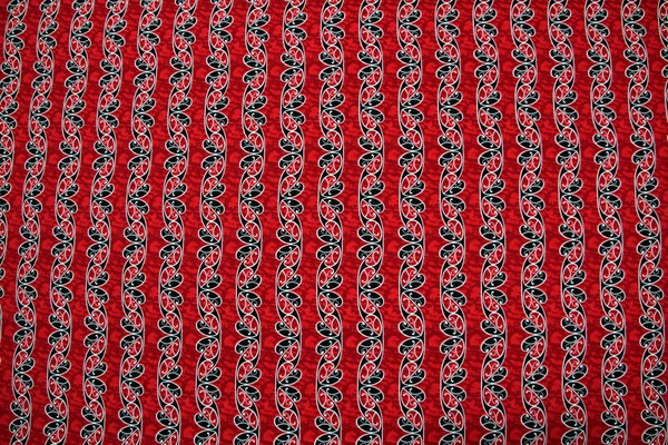 Red Koru Design Kiwiana Cotton