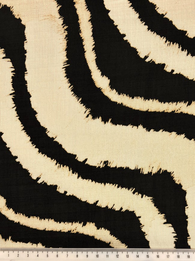 Mottled Black Zebra Printed Bamboo Cotton Blend