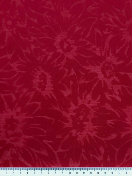Red Floral Burnout Polycotton