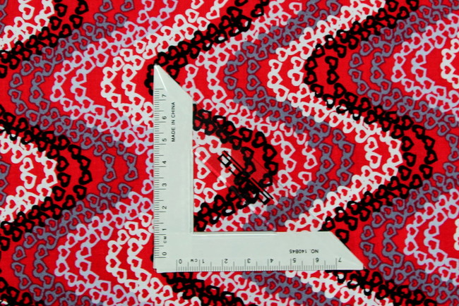 Heart Squiggles Printed Cotton New Image