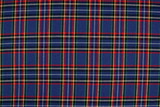 Classic Blue, Red & Green Tartan Brushed Cotton Check