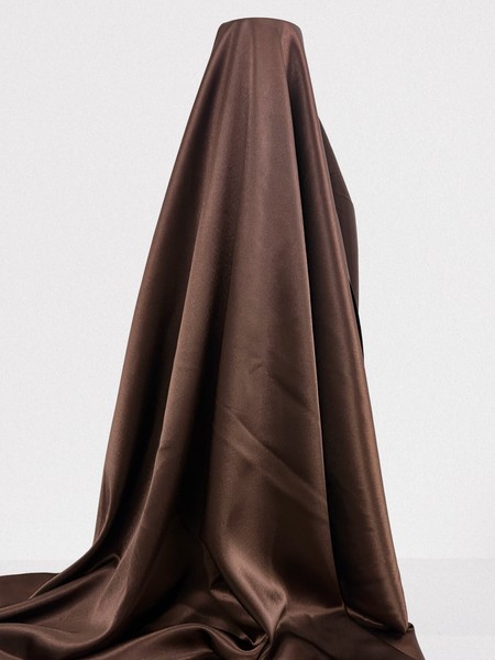 Dark Chocolate Satin Backed Crepe