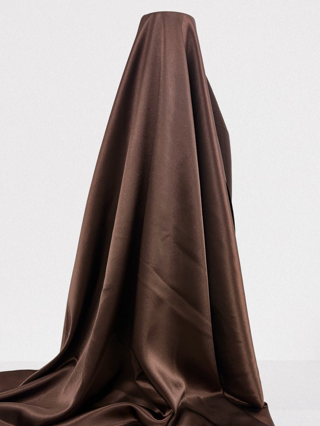 Dark Chocolate Satin Backed Crepe