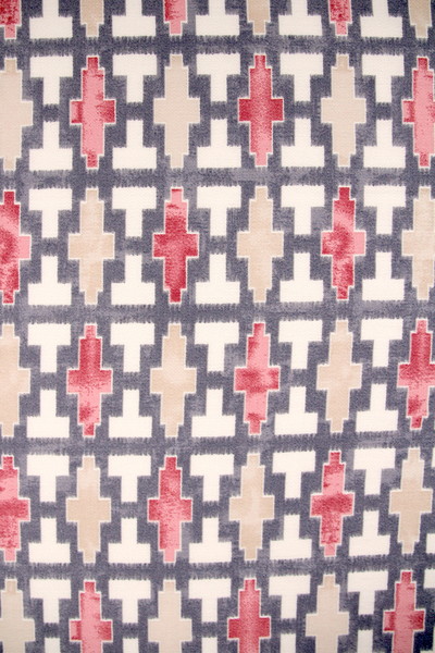 Multi Geometric on Smokey Grey Cotton Crepe