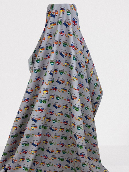  * REDUCED * Trucks, Cars & Diggers - Vehicle Printed Premium Cotton