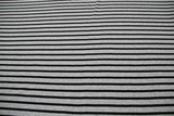 Black & Grey Marle Stripes Cotton Lycra
