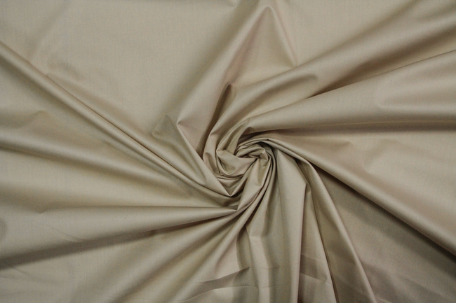 Beige Poly-Cotton Chintz