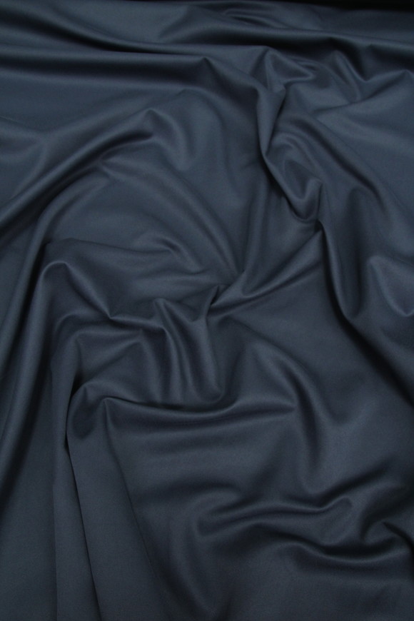 Deep Navy Polished Polycotton Drill