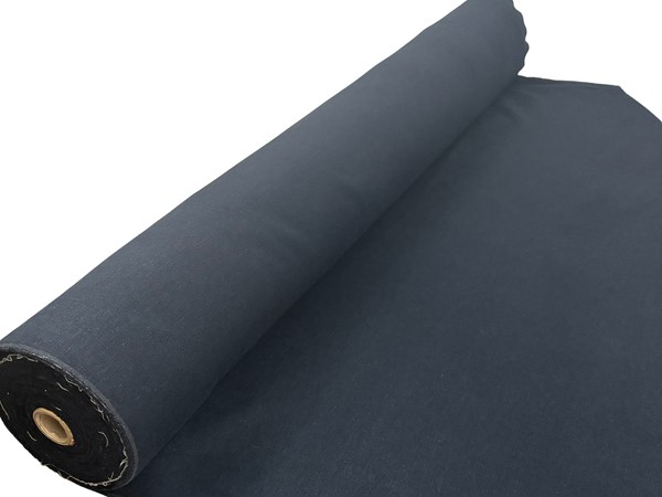 Dark Navy Stretch Linen