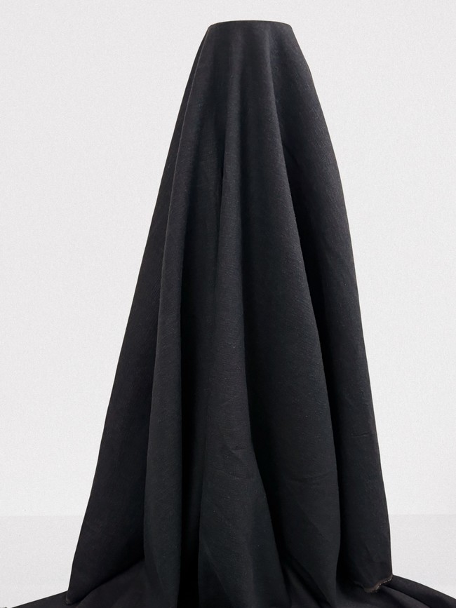 Dark Navy Stretch Linen