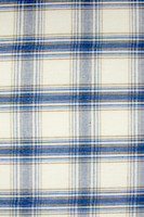 Light Blue, Beige & White Checked Linen 