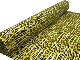 * REDUCED * Caution Tape Premium Cotton Print