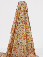 Citrus Flowers & Butterflies Printed Cotton