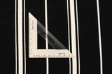 Ivory Stripes on Black Linen 