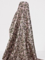 Fern & Palm Fronds on Pale Apricot Printed Cotton