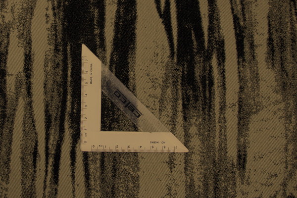 Abstract Stripes Olive Drab Bull Denim