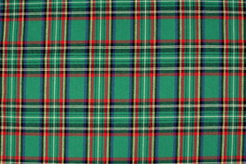 Classic Green, Blue & Red Brushed Cotton Check