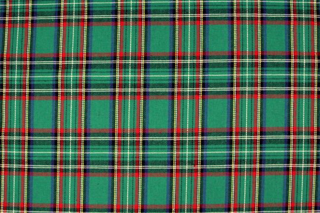 Classic Green, Blue & Red Brushed Cotton Check