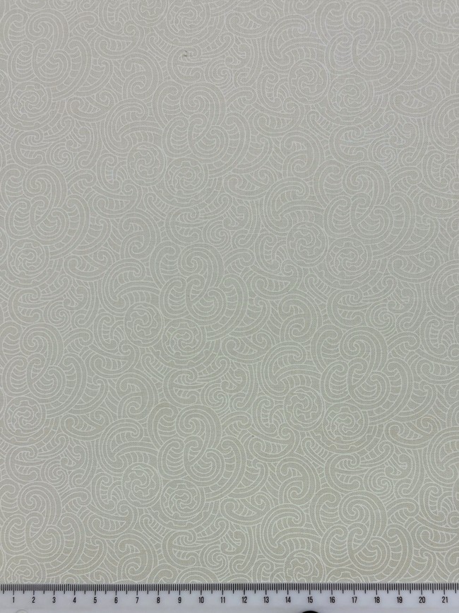 Cream Ponga Koru Design Kiwiana Cotton