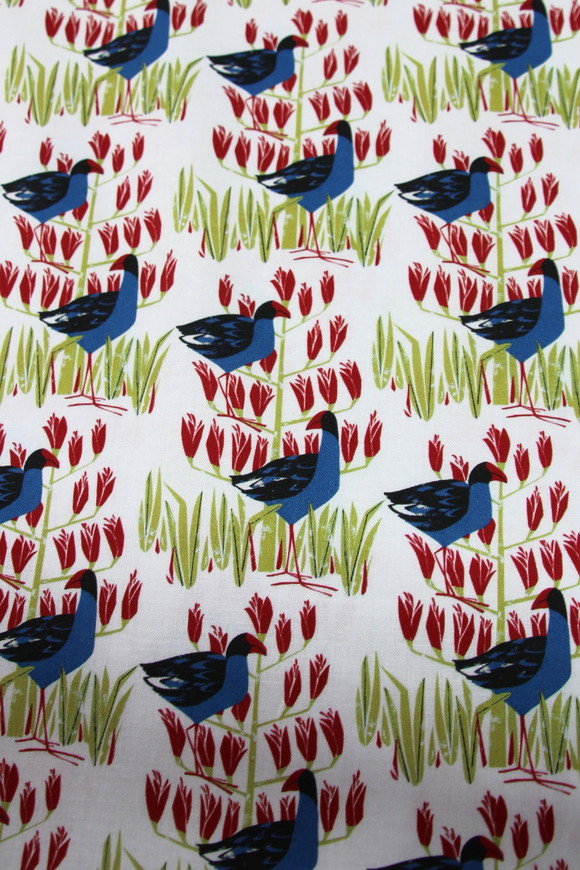 Pukeko Patch Printed Kiwiana Cotton