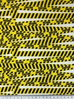 * REDUCED * Caution Tape Premium Cotton Print