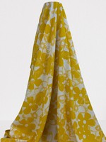 Yellow & White Floral Digital Printed Rayon