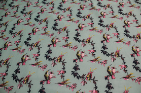 Hummingbird on Aqua Chiffon