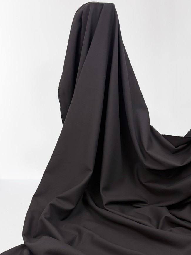 Dark Chocolate Brown Poly Viscose Serge