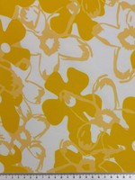 Yellow & White Floral Digital Printed Rayon