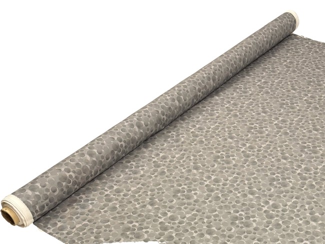 Grey Bubbles on Printed Cotton