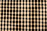 Black & Biscuit Gingham Cotton/Linen Blend