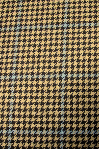 Brown & Caramel Houndstooth Wool Blend