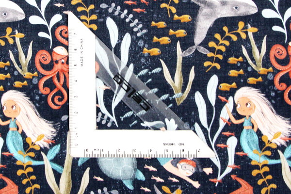 A Pirates Adventure Under the Sea Printed Cotton