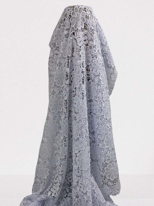 White Floral Guipure Lace