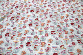 Mushrooms - Fairy Garden Premium Cotton