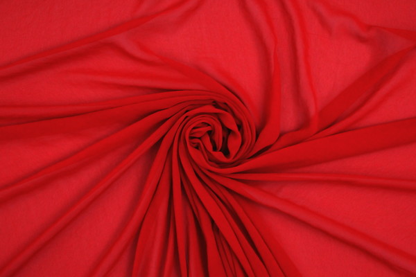 Ferrari Red Plain Chiffon