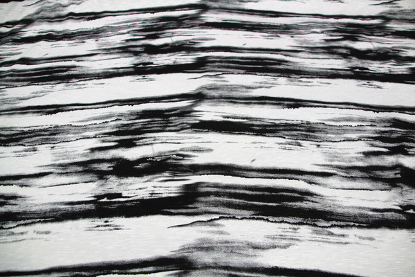 Black, Grey & Ivory Haze Printed Stretch Viscose Knit