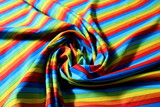 Rainbow Stripe Printed Cotton